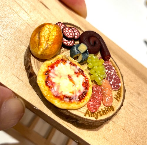 巧手本舖 Anything Handcrafted 袖珍 Miniature 1:12 義法風味麵包餐盤組合 B