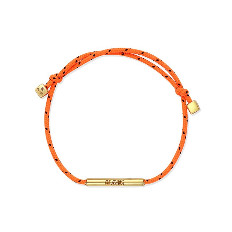 LA LIGNE SINGLE STRING BRACELET ORANGE DOT - Bracelets - Sterling Silver Orange