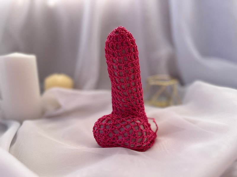 Hot pink mesh Peter heater. Silk Willy warmer. Sexy man underwear viva magenta. - Men's Underwear - Polyester Pink