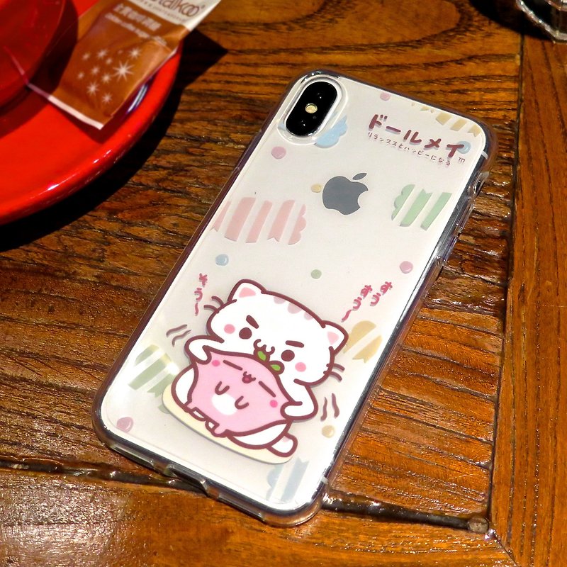 Dollmei Design .Double-layer printed phone case . iPhone Xs - เคส/ซองมือถือ - ซิลิคอน สีใส