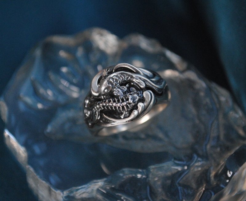 Carp life and death - General Rings - Sterling Silver Silver