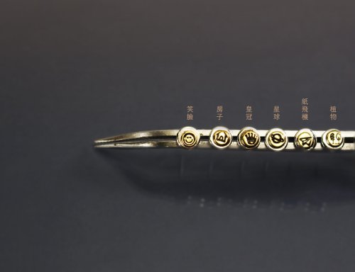 Maple jewelry design 小耳環系列-小圖樣雙色925耳釘1(單支/一對)