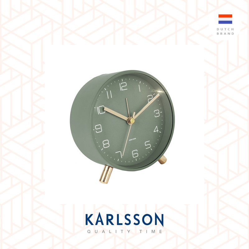 Karlsson, Alarm clock Lofty matt green - นาฬิกา - โลหะ สีเขียว