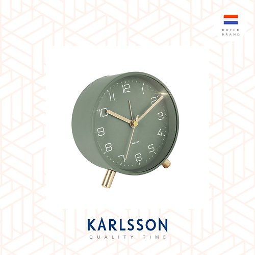 Ur Lifestyle 荷蘭Karlsson, Alarm clock Lofty matt green (帶小夜燈功能)