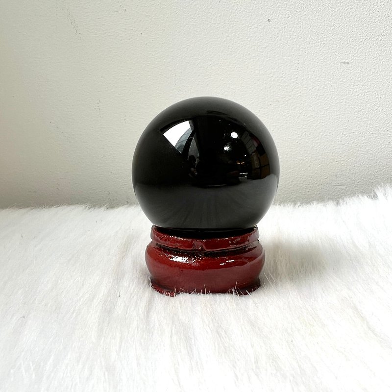 Obsidian Ball | Crystal | Crystal Ball | Crystal Ornaments - Items for Display - Crystal Black