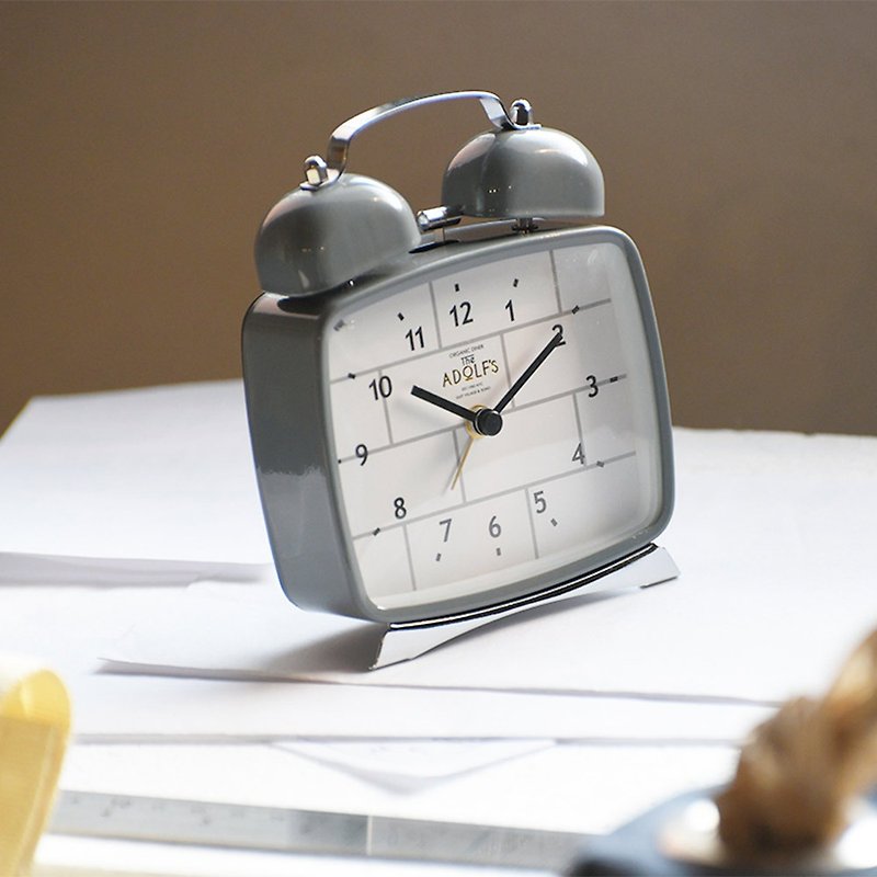 Lclif- simple brick clock alarm clock (gray) - Clocks - Glass Gray