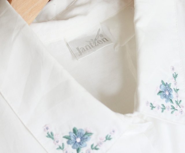 European and American flower embroidery collar loose cotton remake