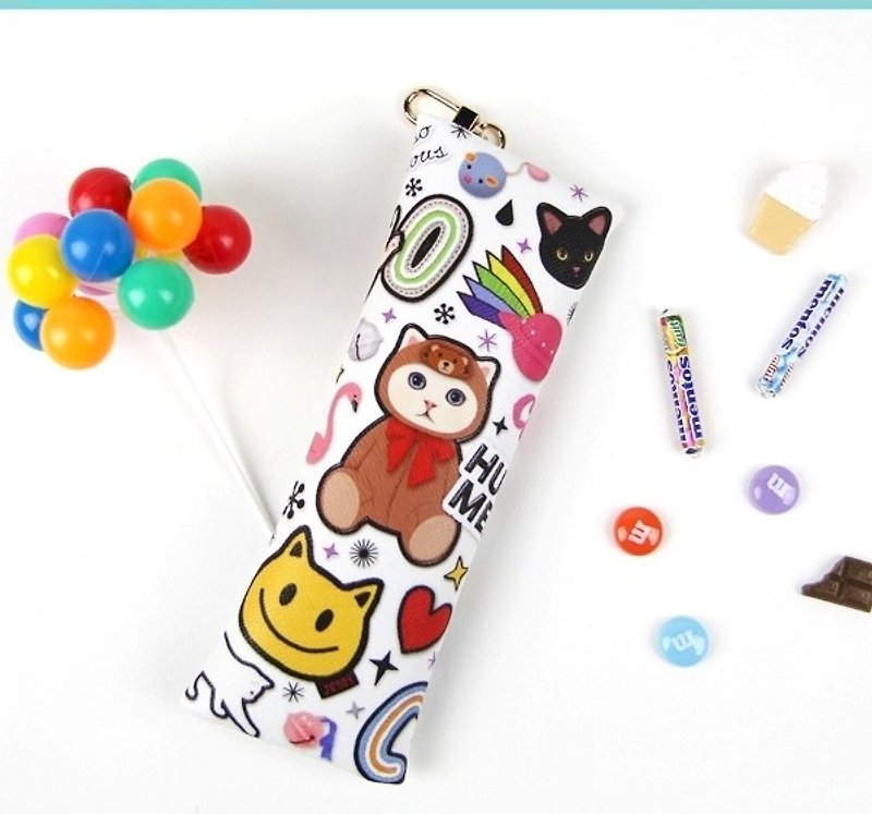 JETOY, Sweet Cat Q Edition Pencil Case_White patch (J1605410) - Pencil Cases - Other Materials White
