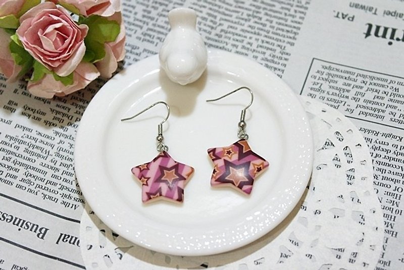 Alloy color colorful star child * _ * hook earrings - Limited X1 - - Earrings & Clip-ons - Plastic Multicolor