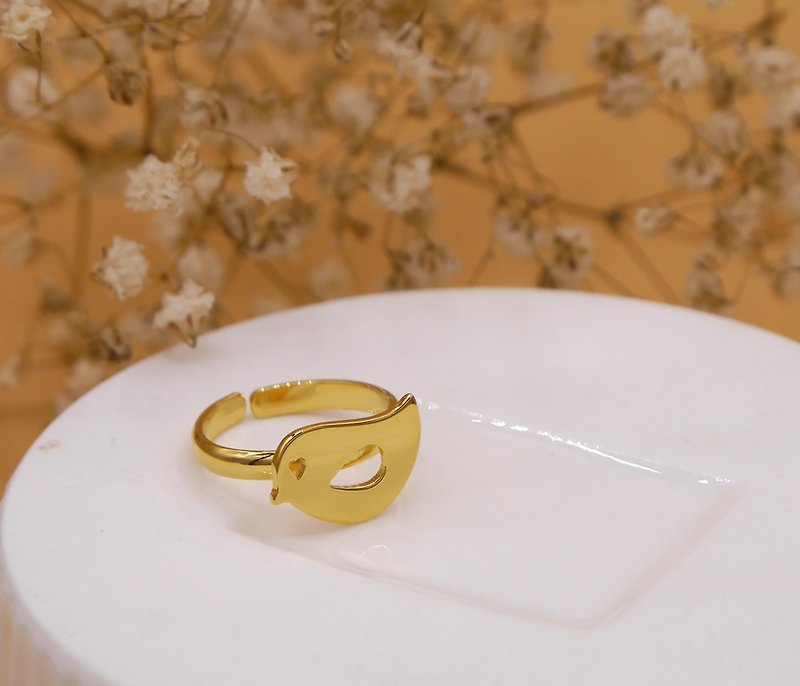 Handmade Little Bird Ring - 18K gold plated on brass ,Little Me by CASO jewelry - 戒指 - 其他金屬 金色
