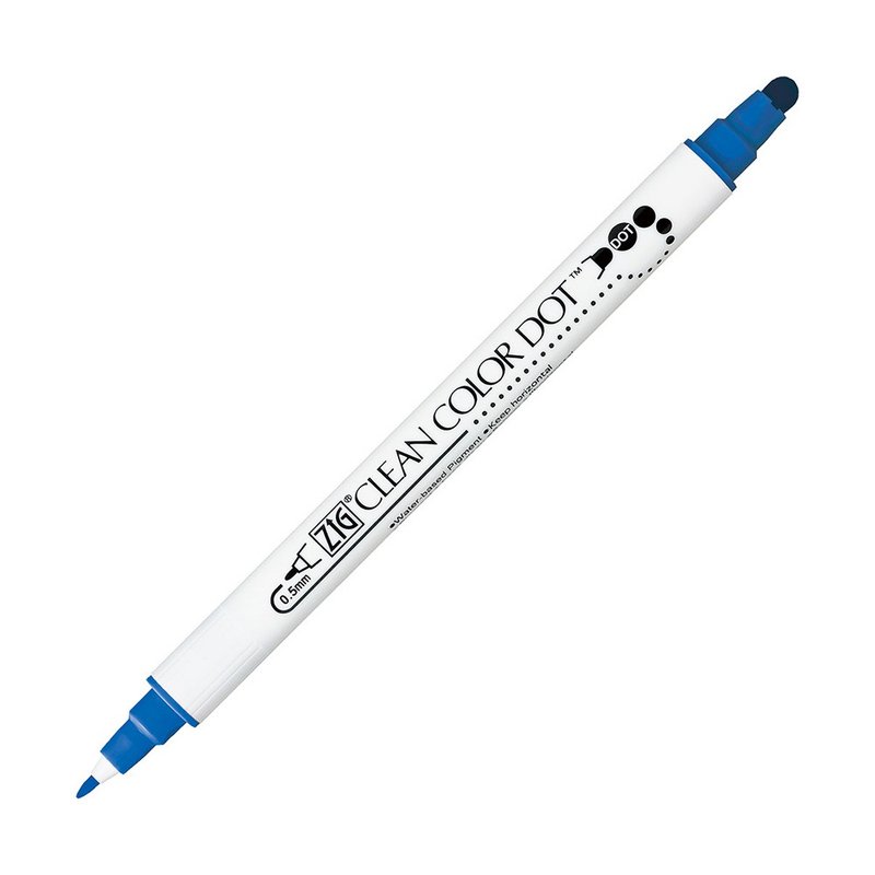 【Kuretake 日本吳竹】ZIG Clean Color Dot 點點筆 一般色 藍色 - 其他書寫用具 - 塑膠 藍色