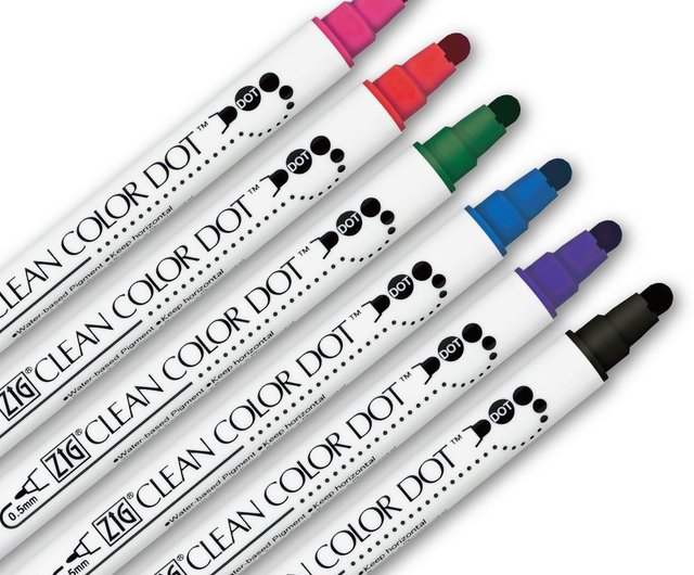 呉竹ジャパン呉竹】ZIGクリーンカラードットドットペン、一般色