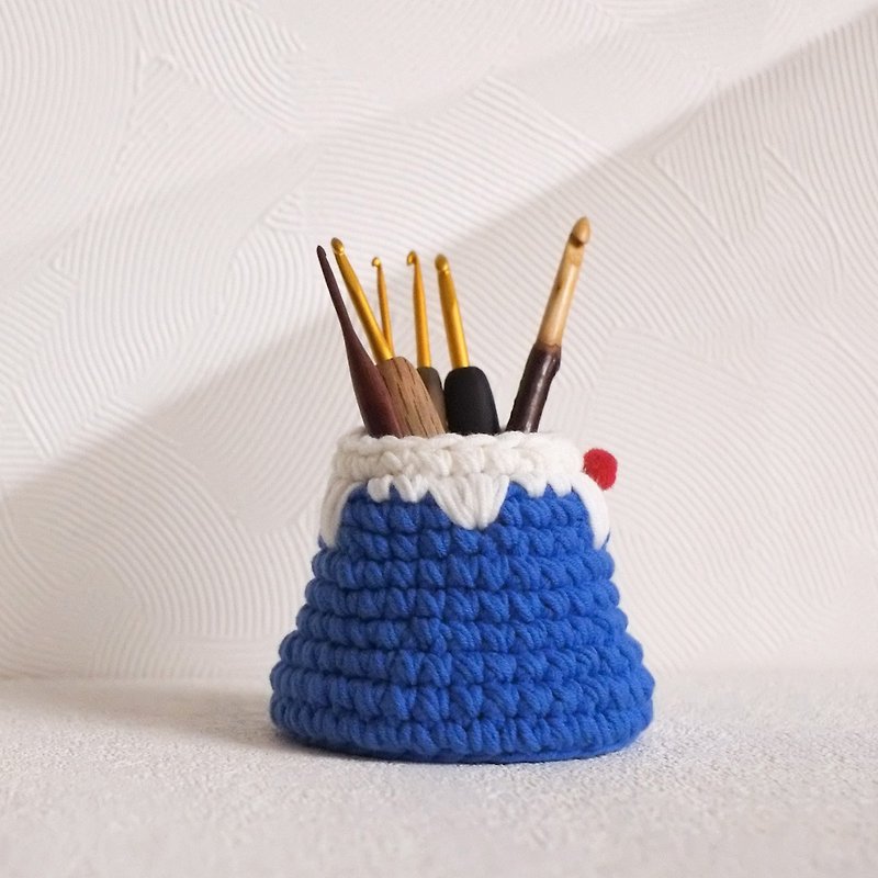 [Video Tutorial] Mount Fuji Pen Holder DIY Material Pack - Knitting, Embroidery, Felted Wool & Sewing - Other Materials Blue