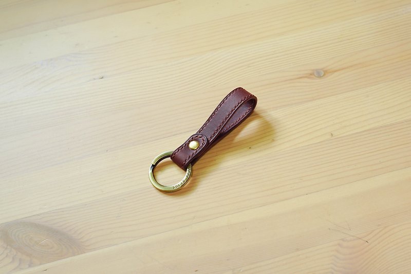 鑰匙圈 - 鑰匙圈/鑰匙包 - 真皮 咖啡色