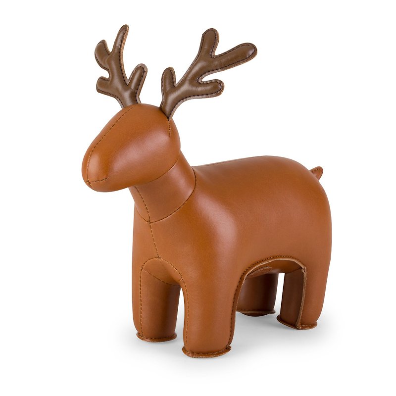 Zuny - Reindeer Miyo 馴鹿造型動物書擋 - 裝飾/擺設  - 人造皮革 多色