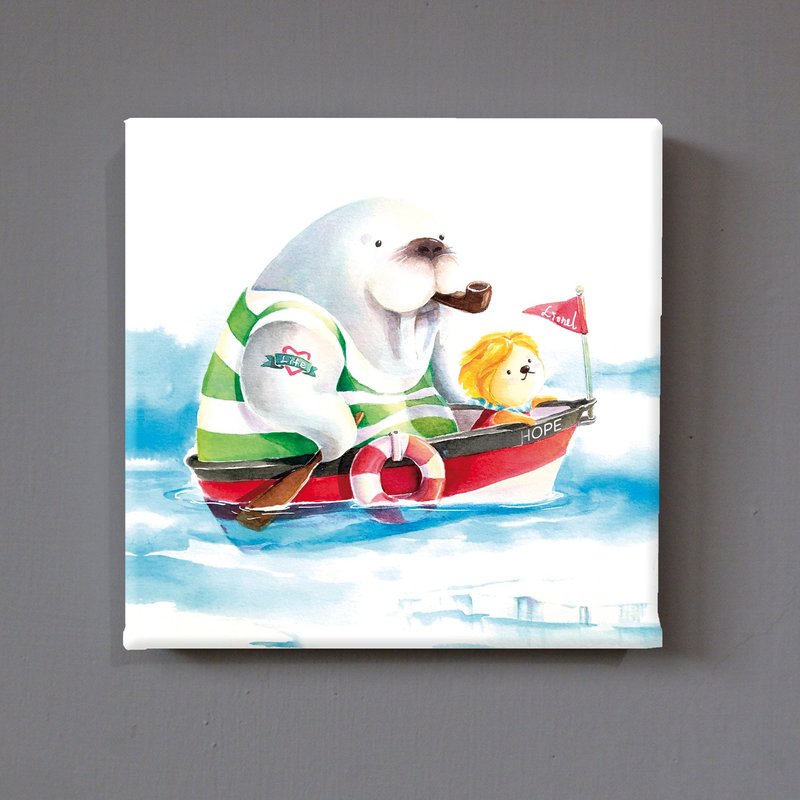 Walrus Hope animal frameless painting without hook - ตกแต่งผนัง - วัสดุกันนำ้ 