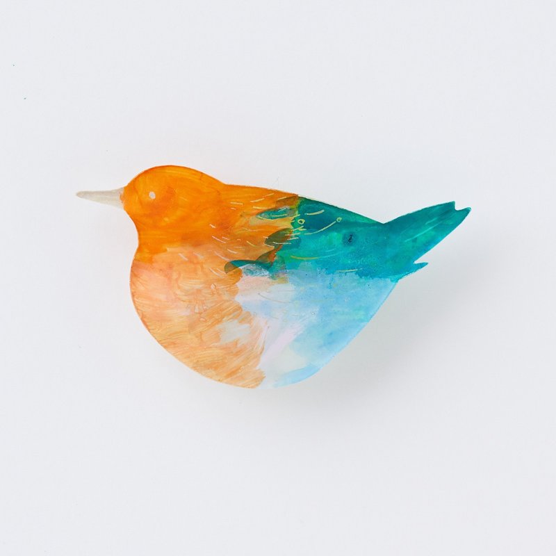 ブローチ - ブローチ - アクリル オレンジ