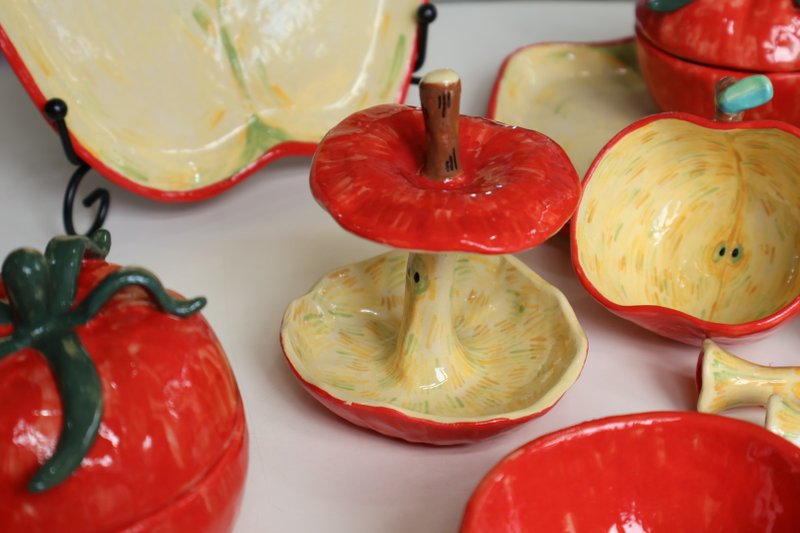 Apple (Ring holder) - 花瓶/花器 - 黏土 