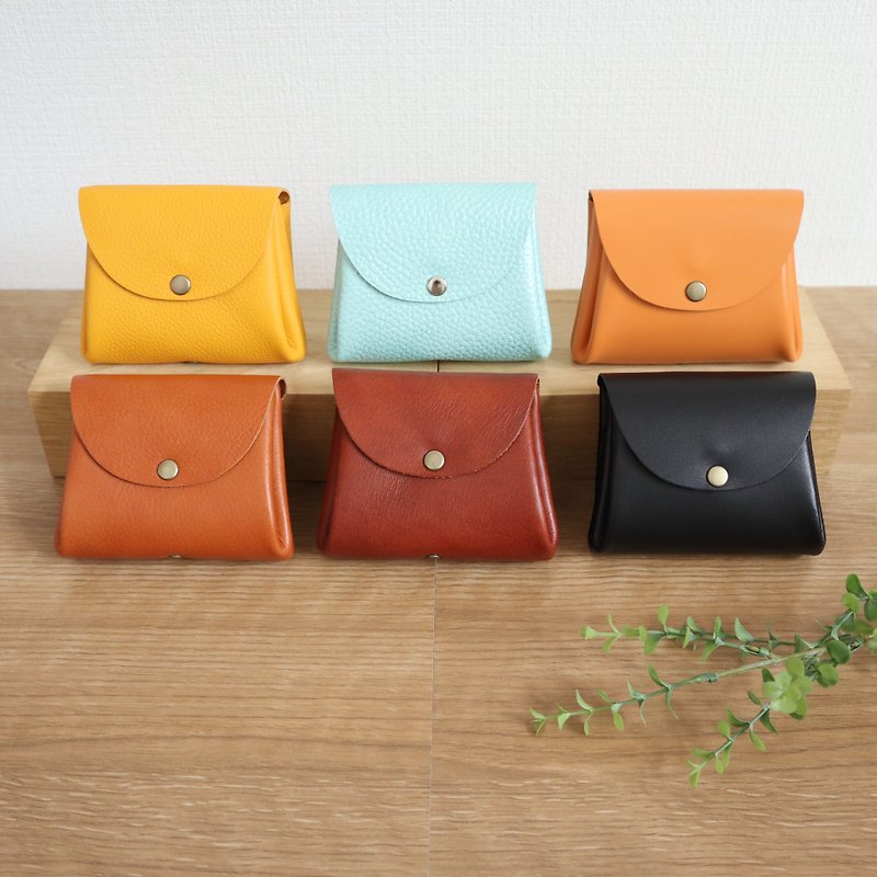 Clearance sale, while stocks last, medium-sized accordion-style leather wallet - กระเป๋าสตางค์ - หนังแท้ สีเหลือง