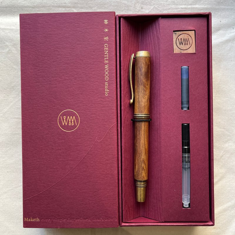 【Vintage 系列 鋼筆】重油肖楠 | 客製化禮品-2023文博會 - 鋼筆 - 木頭 咖啡色