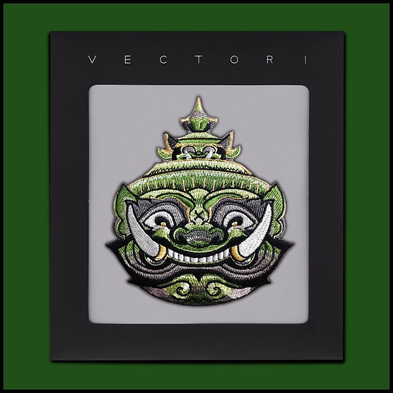 TOSSAKAN Patch Design with Iron on/ Sticker Backing - Stickers - Thread Green