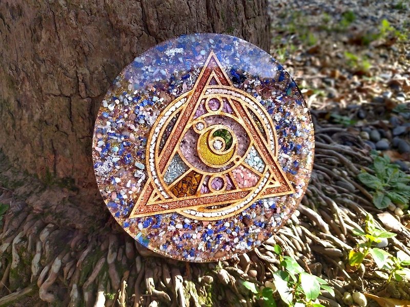 Aogang Energy Charging Plate | Sacred Geometry | Living Room and Office Energy Purification - Items for Display - Crystal Multicolor