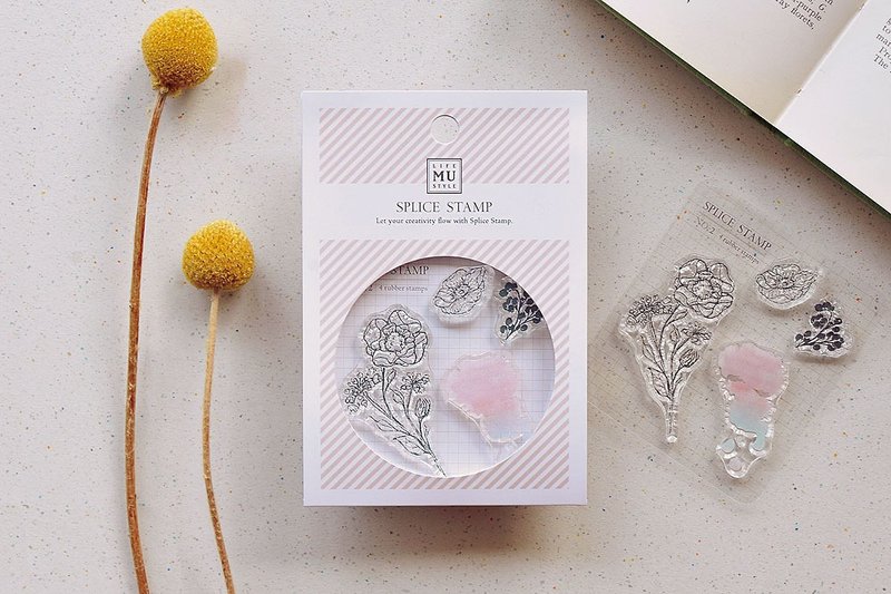 【Splice Stamp】no.2-Floral Poetry | Clear Stamp、Splice Stamp、Floral Stamp - Stamps & Stamp Pads - Silicone Transparent