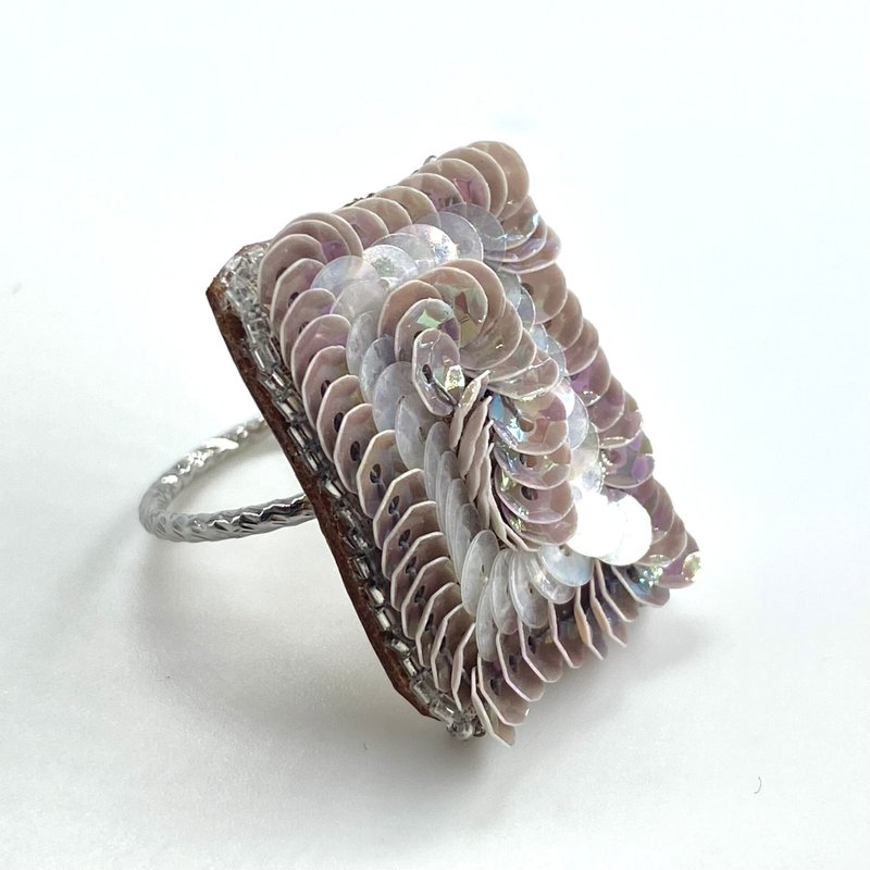 Ring Swirl Gray Size selectable Size 11 or 13 - General Rings - Other Metals Gray