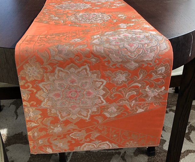 豪華　正絹帯のテーブルランナー