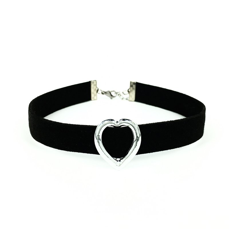 Silver Love Necklace - Necklaces - Other Materials Black