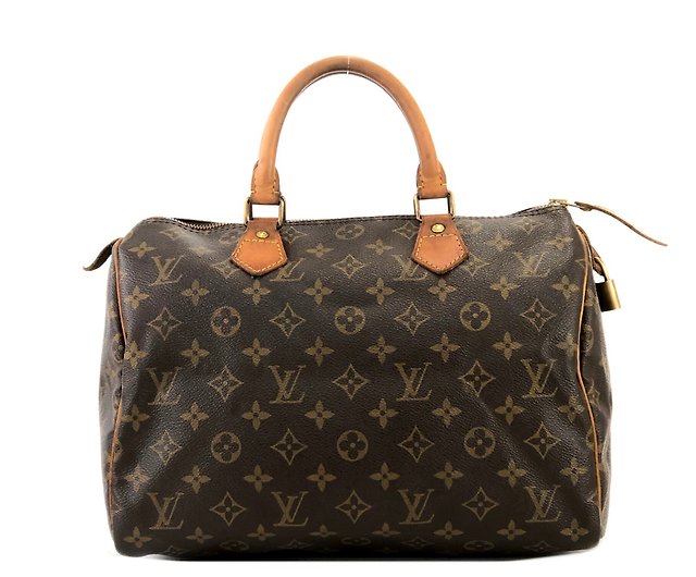 Pre-Owned Authenticated Louis Vuitton Monogram Speedy 30 Canvas Brown  Boston Bag Top HandleBag Women (Good) 
