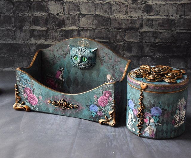 Gift for kid Alice in Wonderland Jewelry box Whimsical furniture Baby box -  Shop HelenRomanenko Storage - Pinkoi