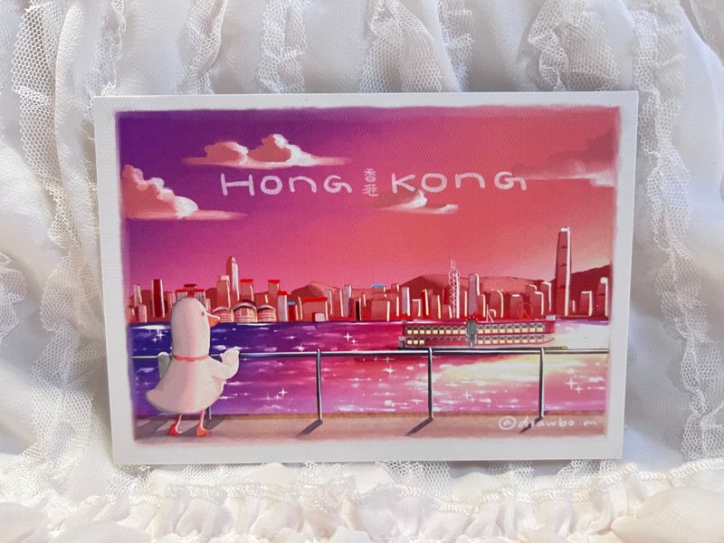 原創明信片香港維多利亞港海景(夕陽) - 卡片/明信片 - 紙 