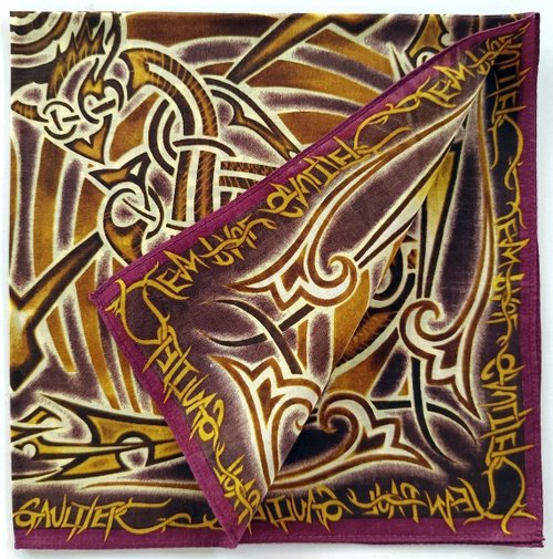 ジャン ポール ゴルチエ ヴィンテージ ハンカチ ケルト アート 19 x 19