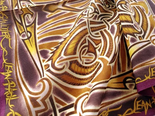 ジャン ポール ゴルチエ ヴィンテージ ハンカチ ケルト アート 19 x 19