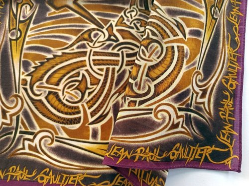 ジャン ポール ゴルチエ ヴィンテージ ハンカチ ケルト アート 19 x 19