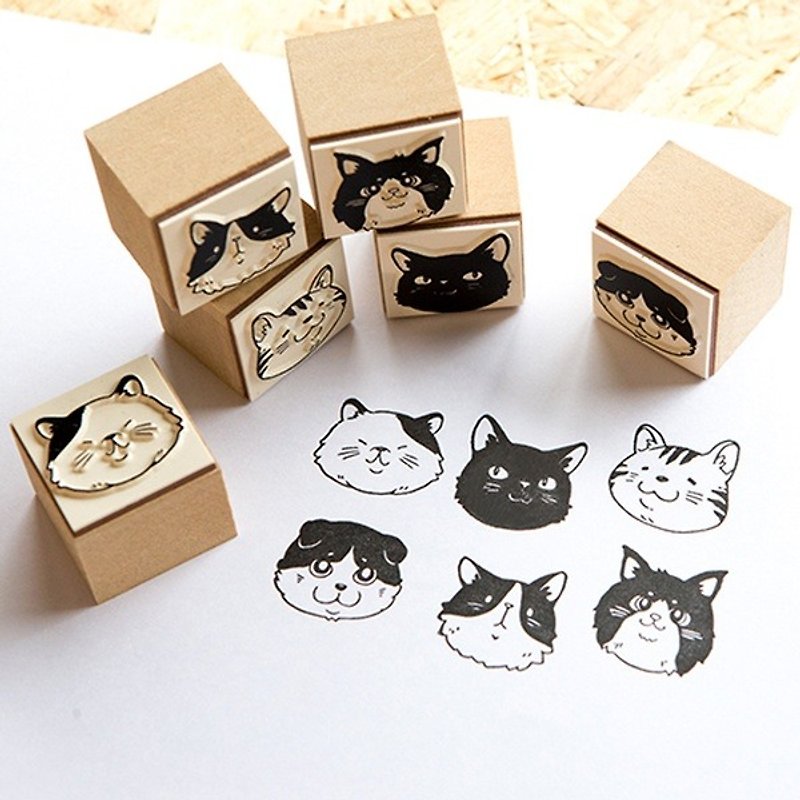 Cat Party - OURS DIY Stamp Set - by Koopa - Stamps & Stamp Pads - Wood 