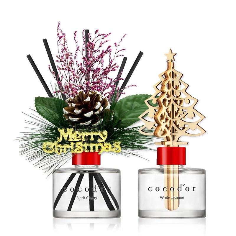 [Christmas limited pre-order] cocodor-Christmas tree diffuser bottle 120ml (2 groups-red cap gold cap random) - Fragrances - Glass Multicolor