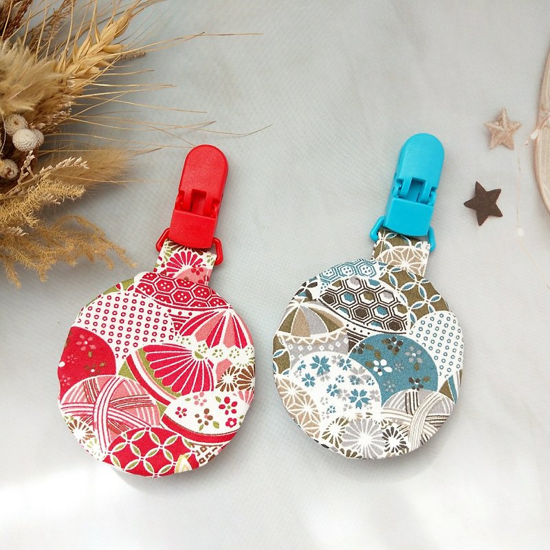 Japanese style color ball - 2 colors optional. Round peace charm bag (name can be embroidered) - ซองรับขวัญ - ผ้าฝ้าย/ผ้าลินิน สีแดง