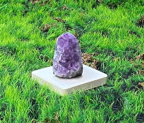Rainbow Crystal 能量擺飾-天然可愛小紫晶鎮 紫水晶 財運水晶 消磁淨化 增智慧