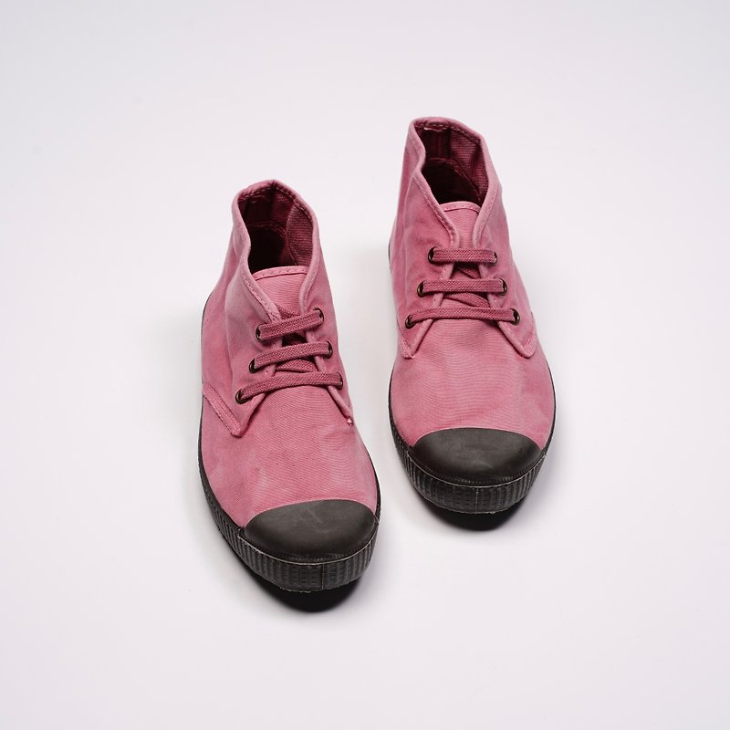 西班牙帆布鞋CIENTA U60777 42粉紅色 黑底 洗舊布料 大人 Chukka - 女休閒鞋/帆布鞋 - 棉．麻 粉紅色