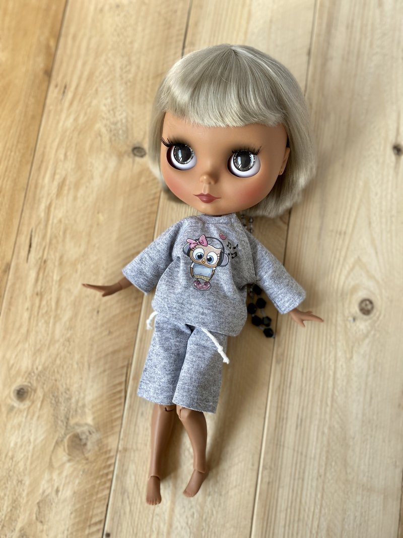 Blythe doll clothes set, Blythe pajamas, ready-made Blythe doll outfit - ของเล่นเด็ก - โลหะ สีเทา