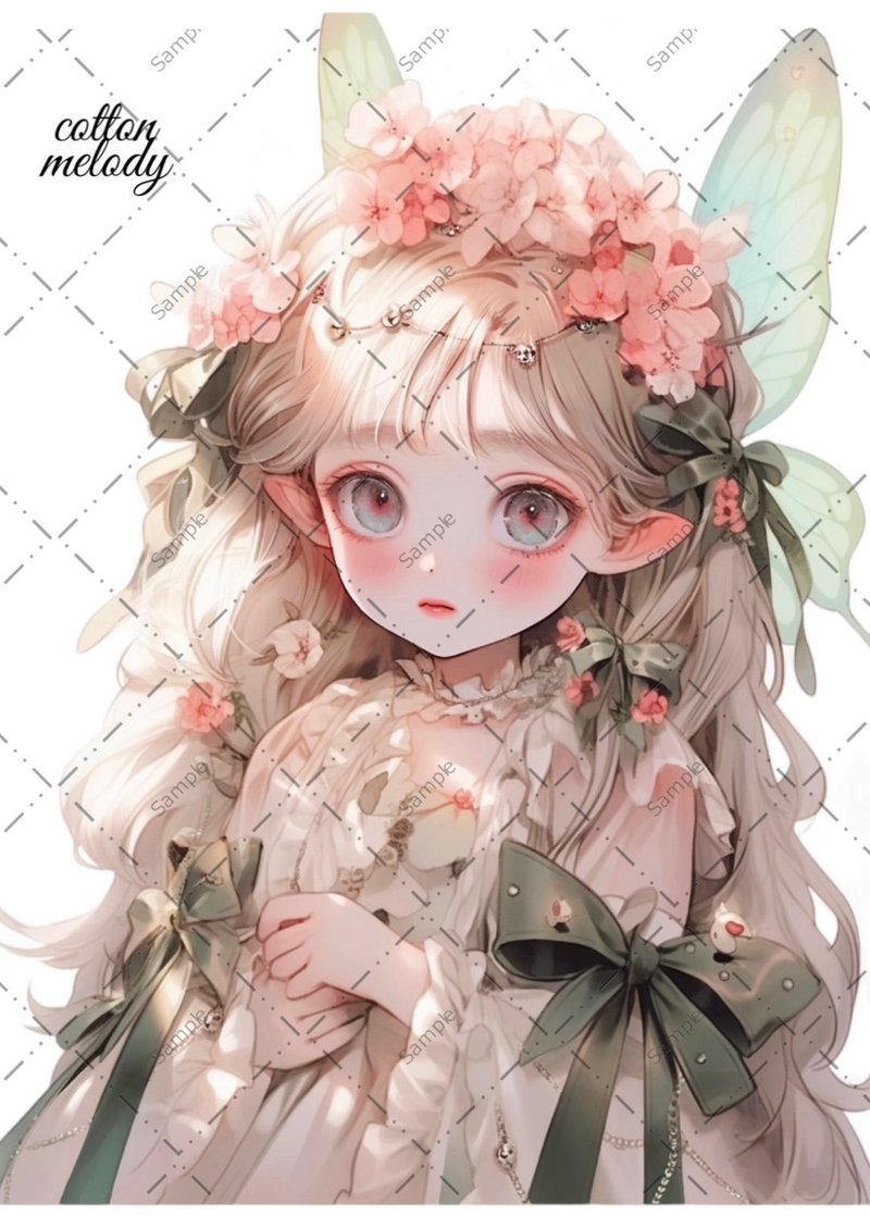 original sticker no.370 人物ステッカー オリジナルステッカー 人物ステッカー 女の子ステッカー オリジナル人物ステッカー - 貼紙 - 紙 