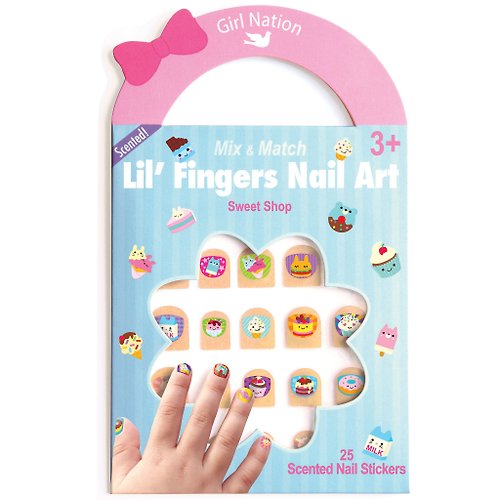 Lily35 頂級有機美妝 / ZOO設計師兒童指甲油 甜點蛋糕店 Girl Nation美國甜心 微香指甲貼紙 過年禮物