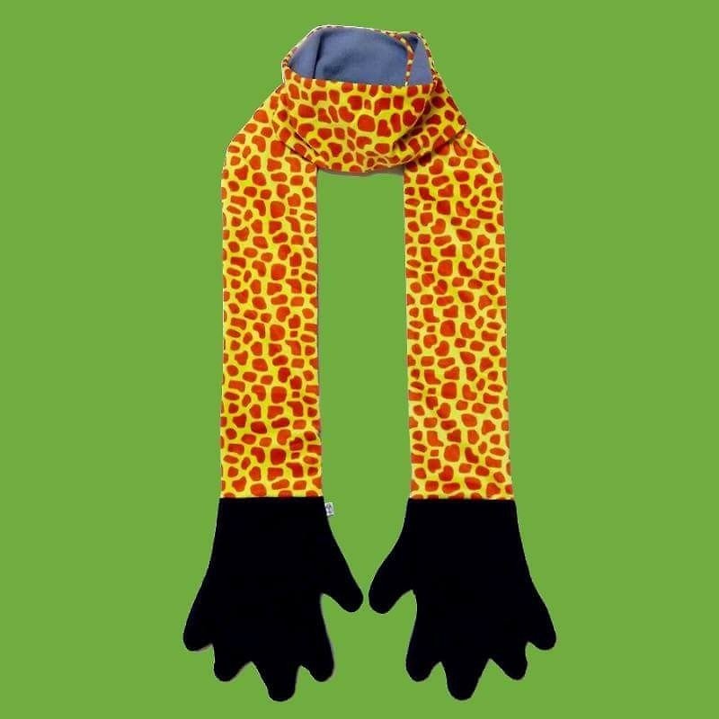 Mr.WEN   Gloves scarf –Giraffe - Knit Scarves & Wraps - Other Materials Orange