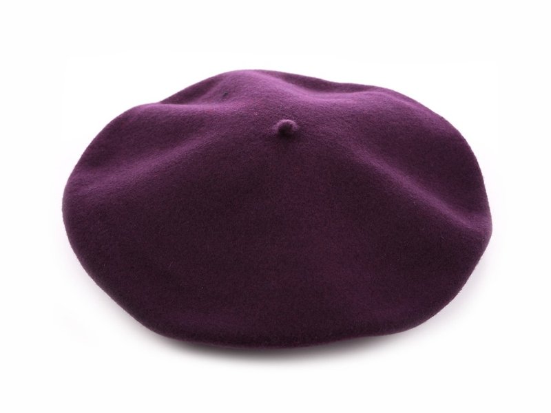 Spain ELOSEGUI female DAME beret EL_DAME19045 Dai purple - หมวก - ขนแกะ 