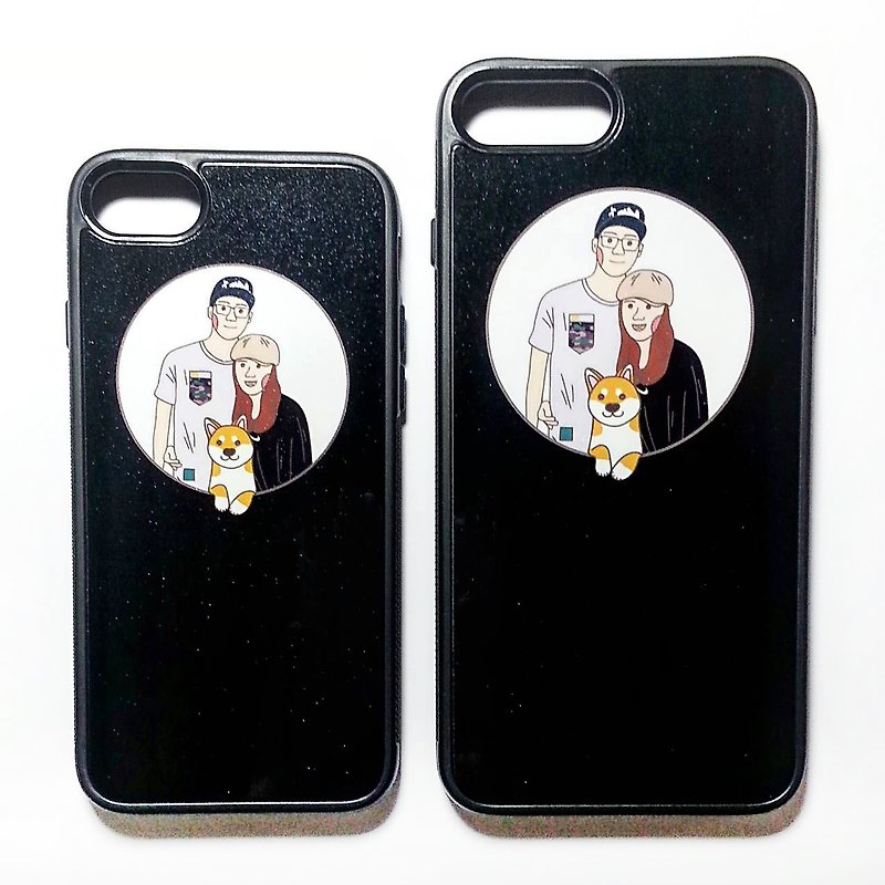 Customized portrait couple mobile phone case_two sets - Phone Cases - Plastic 