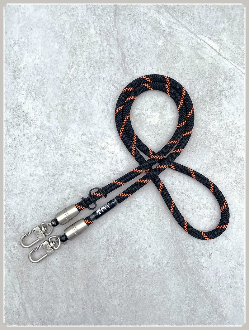 niji phone strap 9.5mm Mammut black w orange tracer - อื่นๆ - พลาสติก สีส้ม