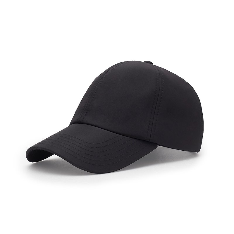 Recovery Water Repellent Hard Ball Cap (Black) - Hats & Caps - Polyester Black
