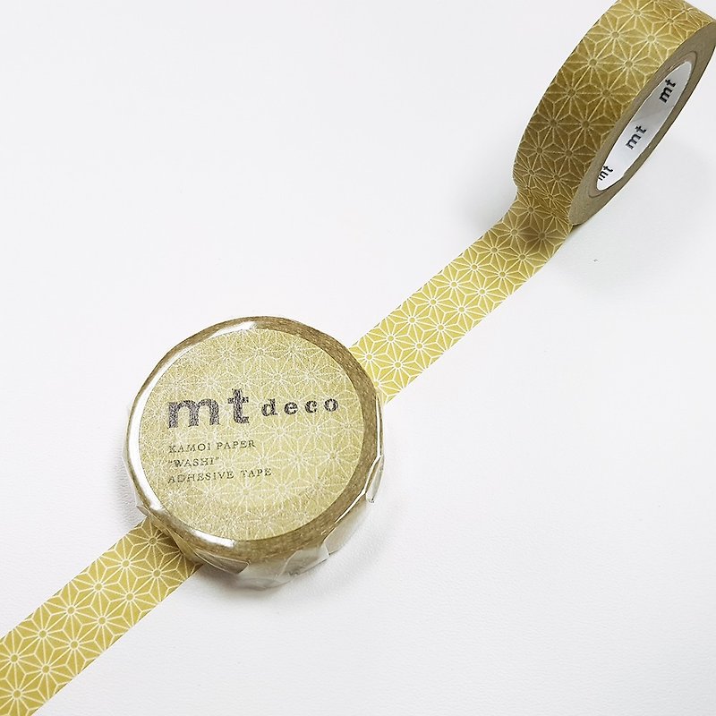 mt Deco Masking Tape 【Asanoha Karekusa (MT01D425)】2018 summer - มาสกิ้งเทป - กระดาษ สีเหลือง